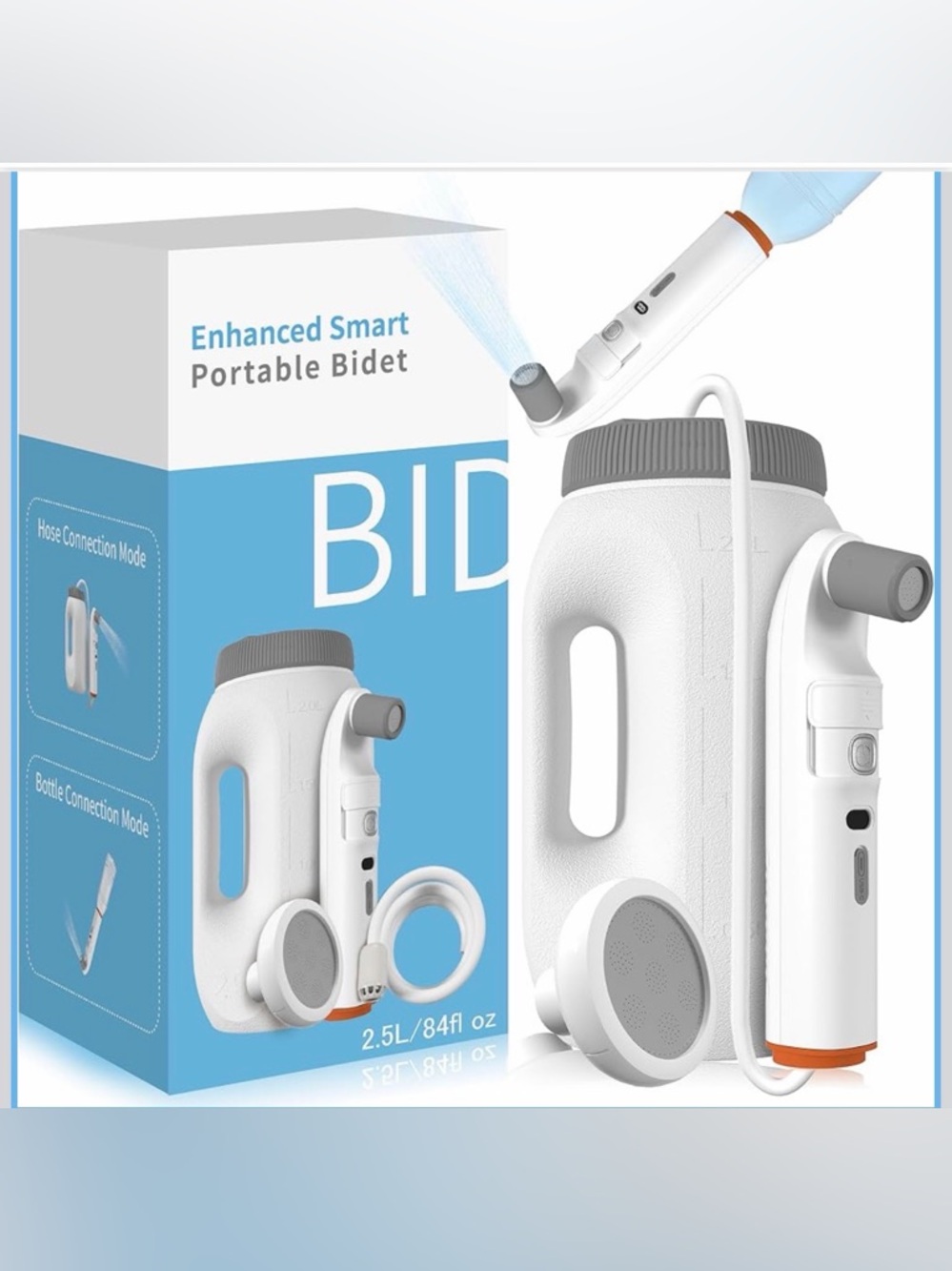 Portable Bidet w/ LED Display, High Pressure Shower Head, Adjustable Spray 2.5L